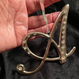 NWOT Silver Monogrammed “A” Ornament